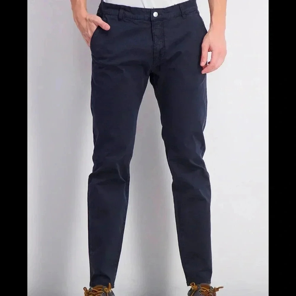 EDC Brand Size 32 Men’s Slim Fit Tactical Pants Trousers Navy Blue